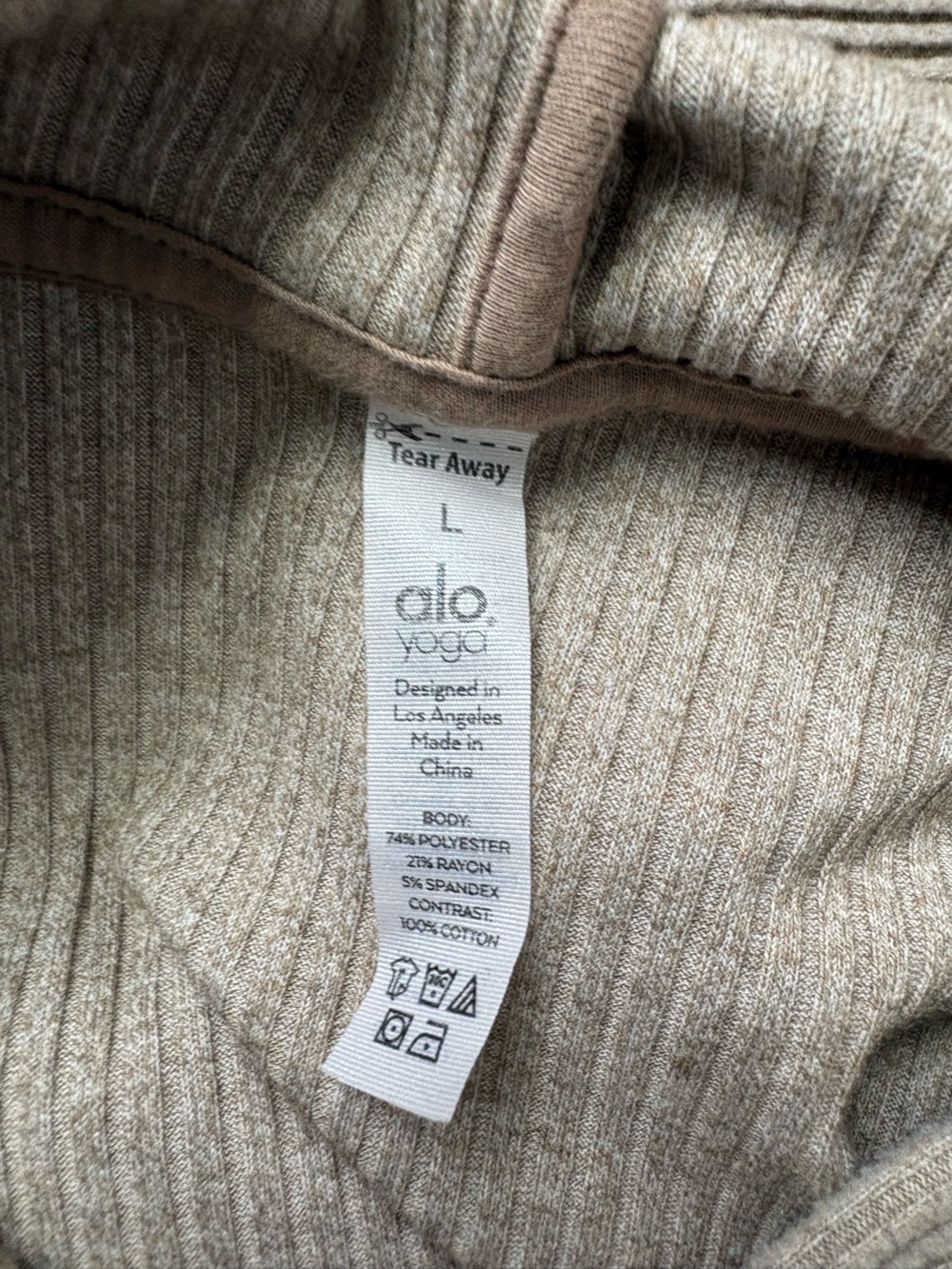 ALO Yoga Muse Cropped Hoodie in Gravel Heather - Picture 7 of 7